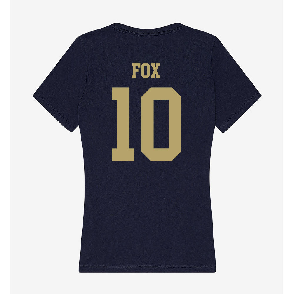 UC Davis - NCAA Women's Lacrosse : Jane Fox - Women's V-Neck T-Shirt-1
