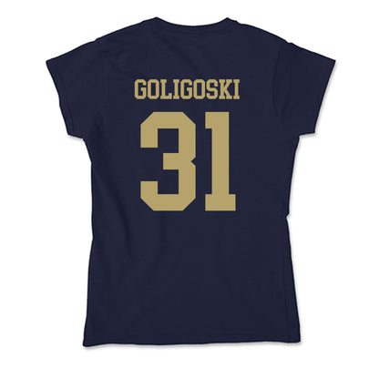 UC Davis - NCAA Football : Sam Goligoski - Soft Style Women’s T-Shirt-1