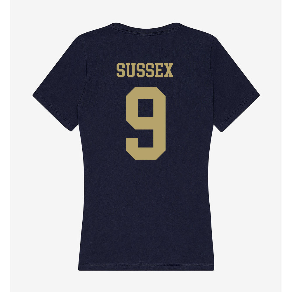 UC Davis - NCAA Women's Basketball : Avery Sussex - Women's V-Neck T-Shirt-1