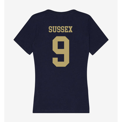 UC Davis - NCAA Women's Basketball : Avery Sussex - Women's V-Neck T-Shirt-1