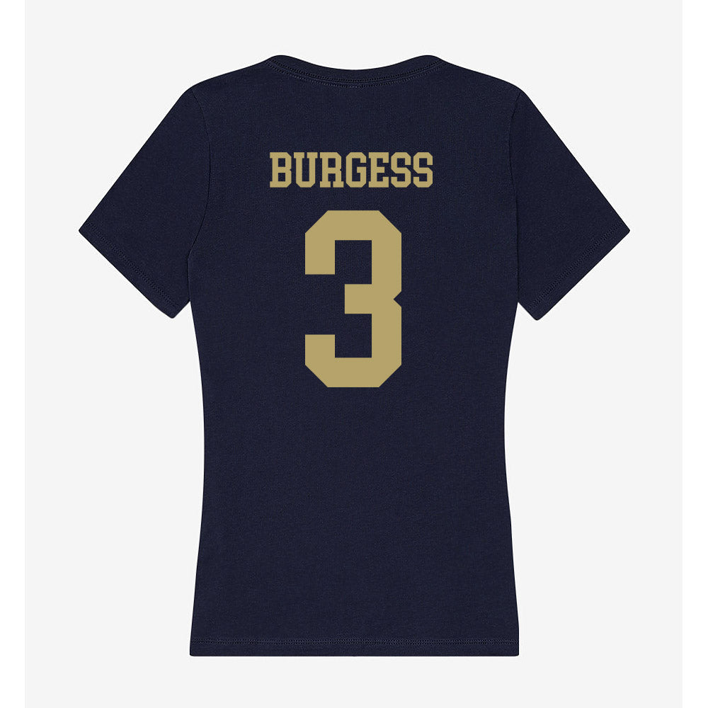UC Davis - NCAA Women's Volleyball : Laela Burgess - Women's V-Neck T-Shirt-1