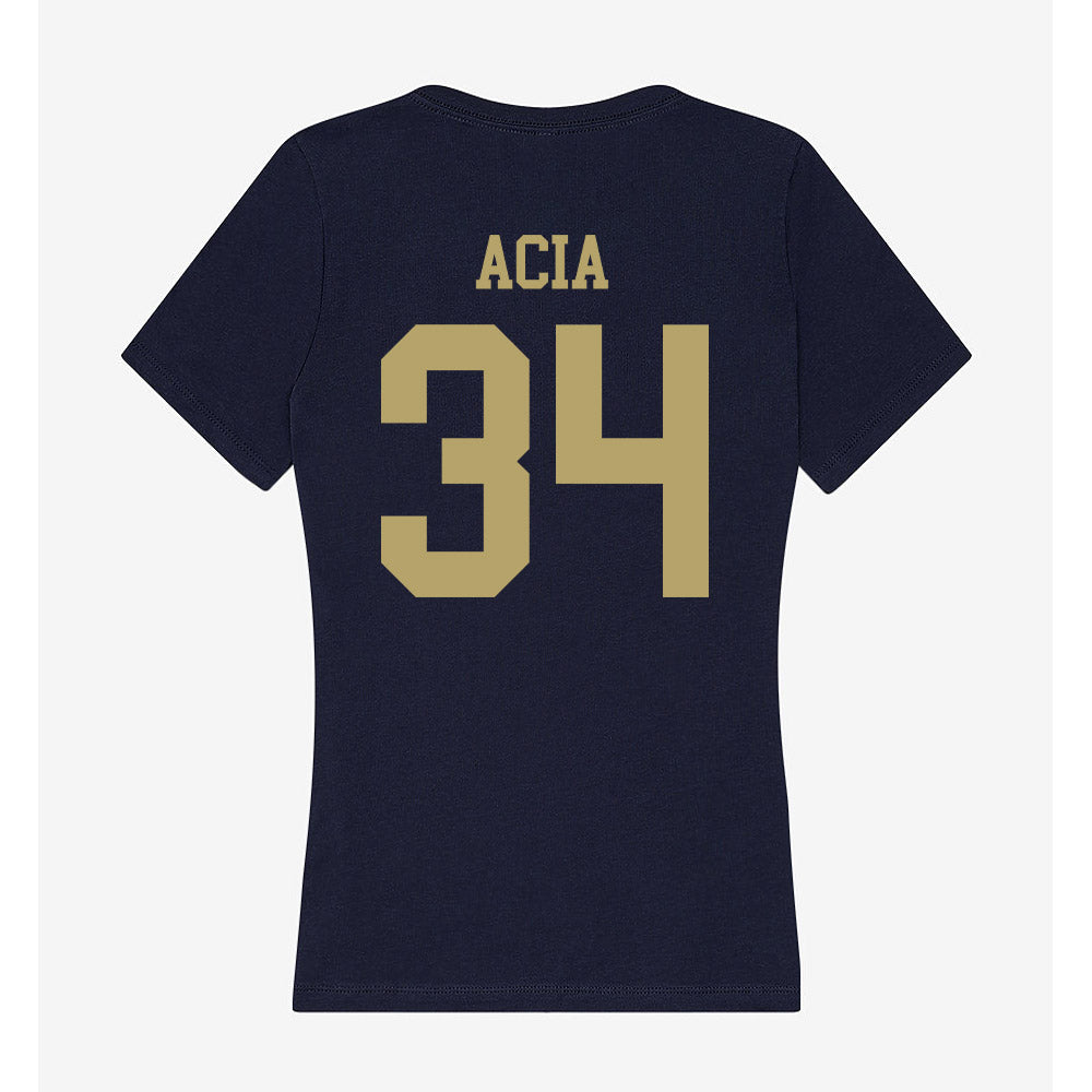 UC Davis - NCAA Football : Kai Acia - Women's V-Neck T-Shirt-1