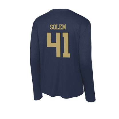 UC Davis - NCAA Baseball : Eli Solem - Activewear Long Sleeve T-Shirt-1
