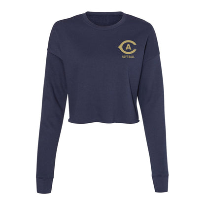 UC Davis - NCAA Softball : Taylor Sloss - Women's Cropped Crew Fleece-0