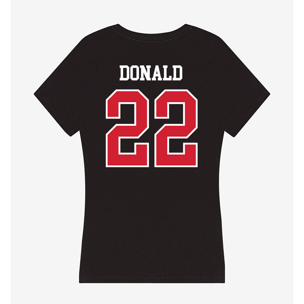 Western Kentucky - NCAA Football : Jordan Donald - Women's V-Neck T-Shirt-1