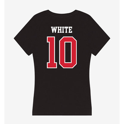 Western Kentucky - NCAA Football : Christian White - Women's V-Neck T-Shirt-1