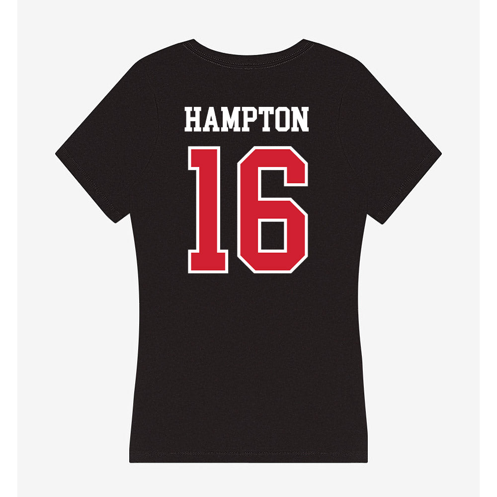 Western Kentucky - NCAA Football : Darius Hampton - Women's V-Neck T-Shirt-1
