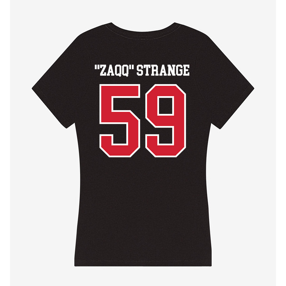 Western Kentucky - NCAA Football : Sharlandiin "Zaqq" Strange - Women's V-Neck T-Shirt-1