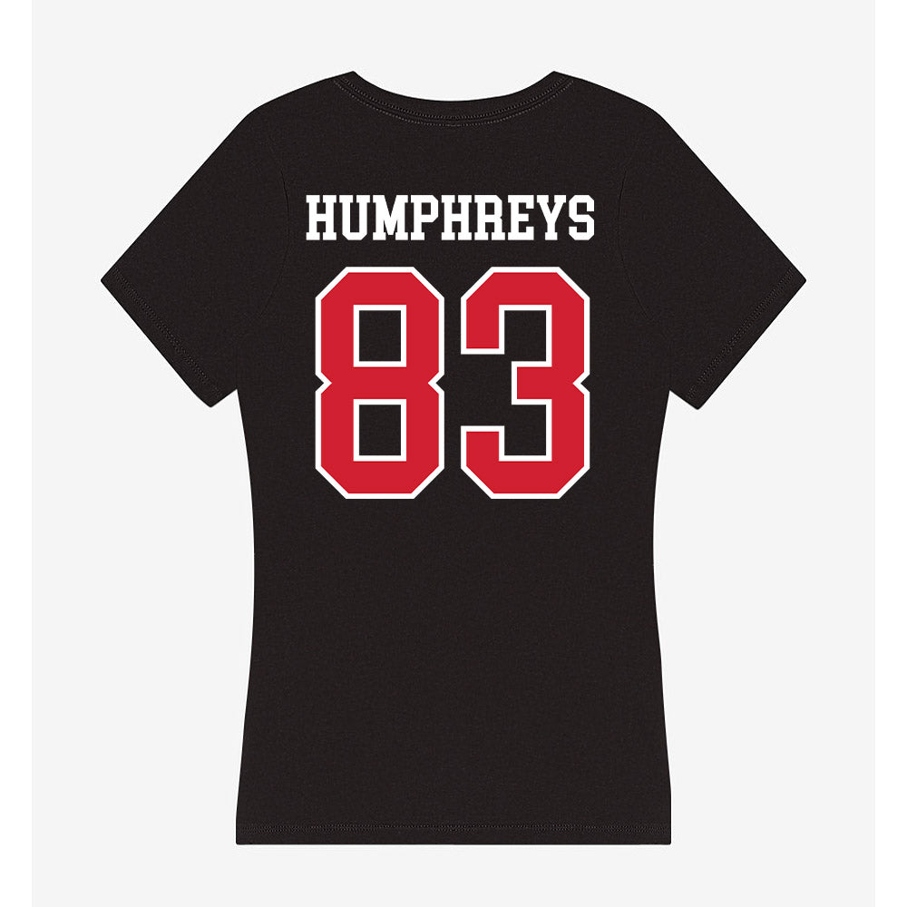 Western Kentucky - NCAA Football : Qua'Vez Humphreys - Women's V-Neck T-Shirt-1