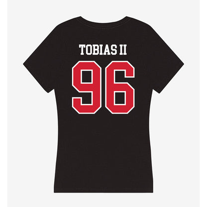 Western Kentucky - NCAA Football : Brandon Tobias II - Women's V-Neck T-Shirt-1