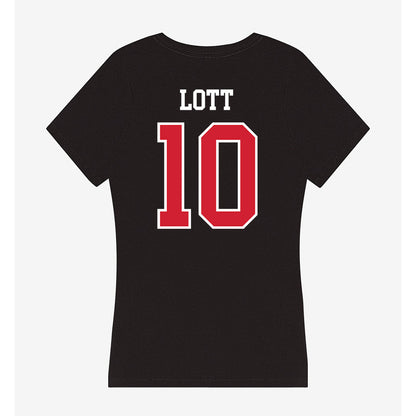 UNLV - NCAA Women's Basketball : Jasmyn Lott - Women's V-Neck T-Shirt-1