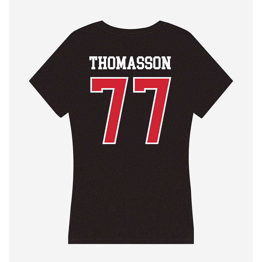 UNLV - NCAA Football : Colton Thomasson - Women's V-Neck T-Shirt-1