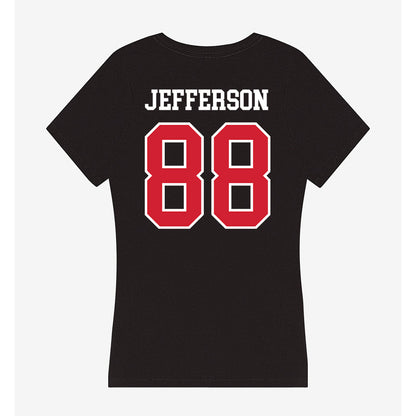 UNLV - NCAA Football : Velltray Jefferson - Women's V-Neck T-Shirt-1