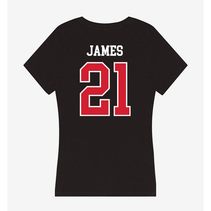 UNLV - NCAA Women's Basketball : Trystan James - Women's V-Neck T-Shirt-1