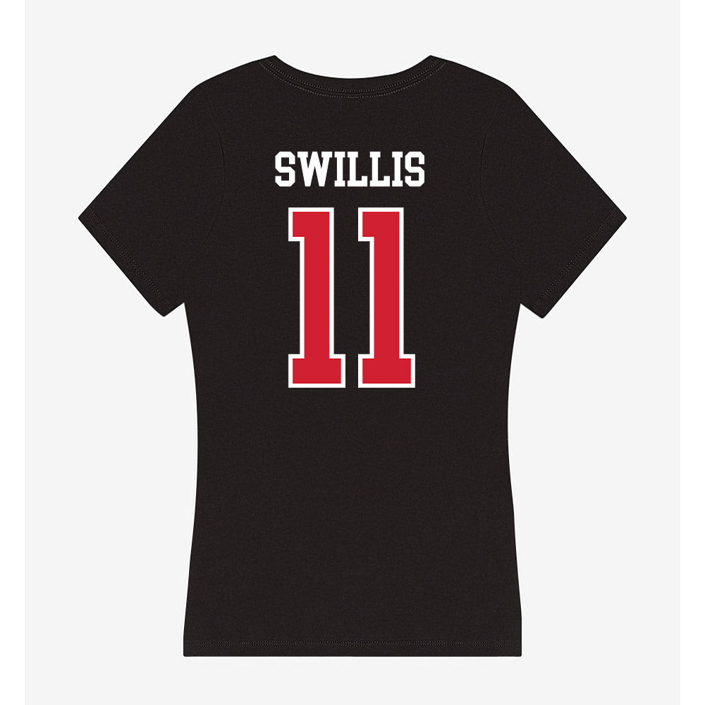 UNLV - NCAA Women's Basketball : Alexis Swillis - Women's V-Neck T-Shirt-1