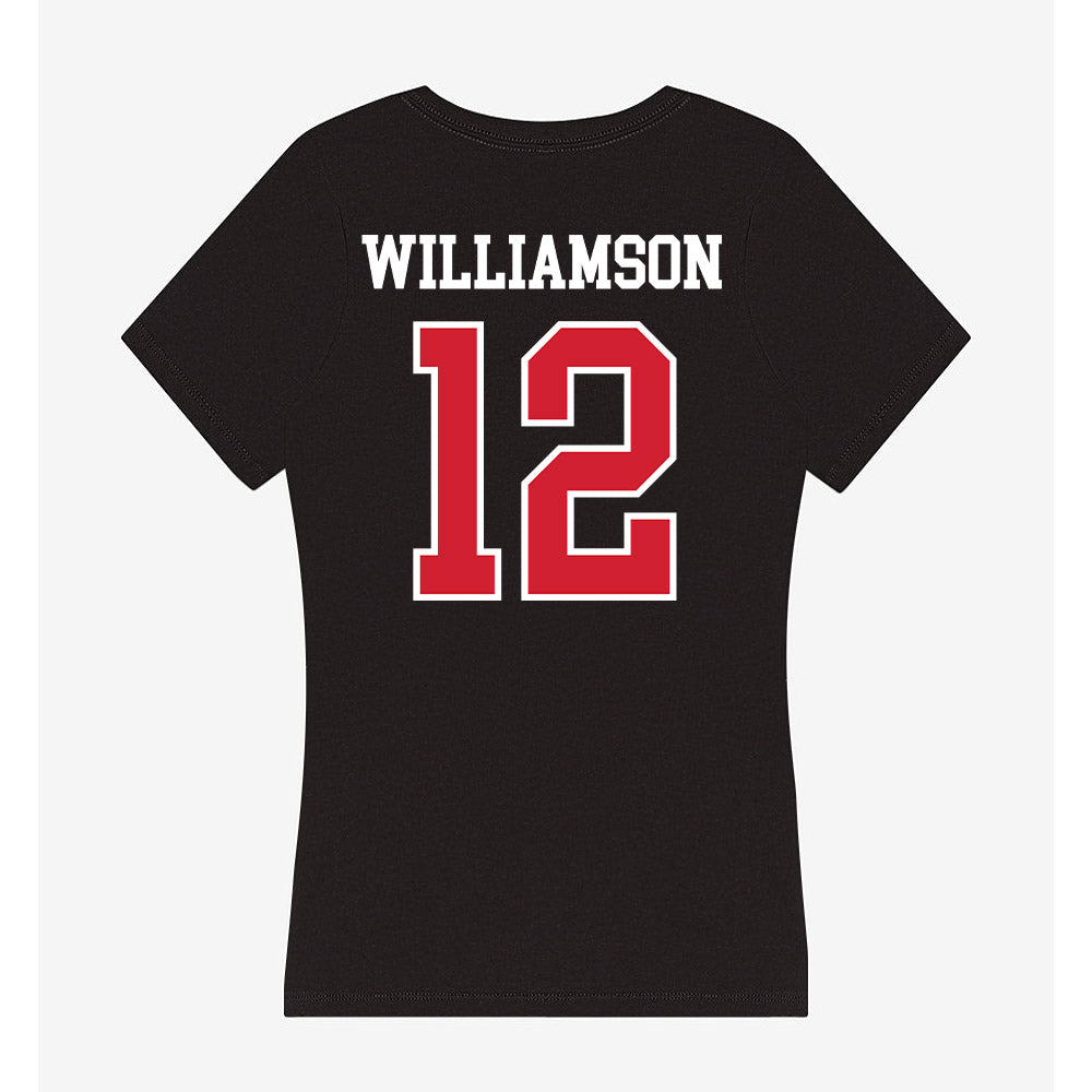 UNLV - NCAA Men's Basketball : Issac Williamson - Women's V-Neck T-Shirt-1