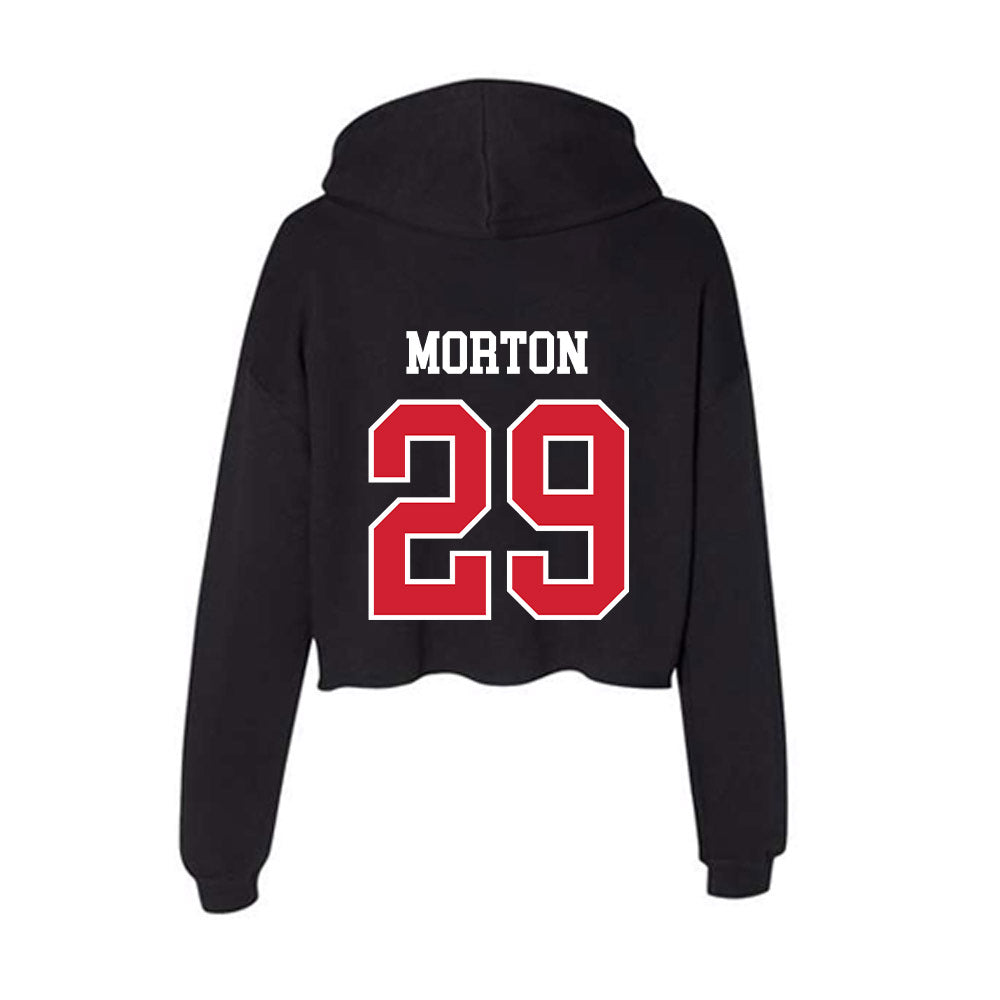 UNLV - NCAA Football : AJ Morton - Women's Crop Fleece Hooded Sweatshirt-1