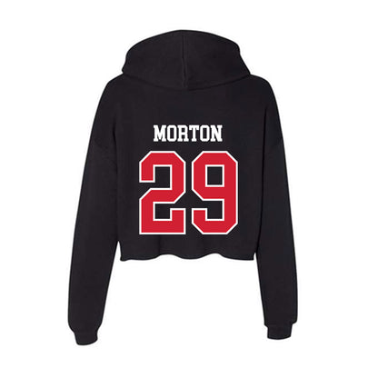 UNLV - NCAA Football : AJ Morton - Women's Crop Fleece Hooded Sweatshirt-1
