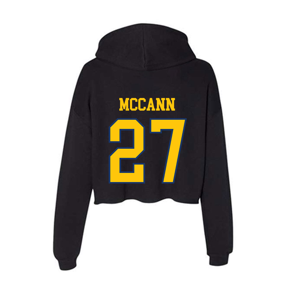 Drexel - NCAA Men's Lacrosse : Tomas McCann - Women's Crop Fleece Hoodie-1