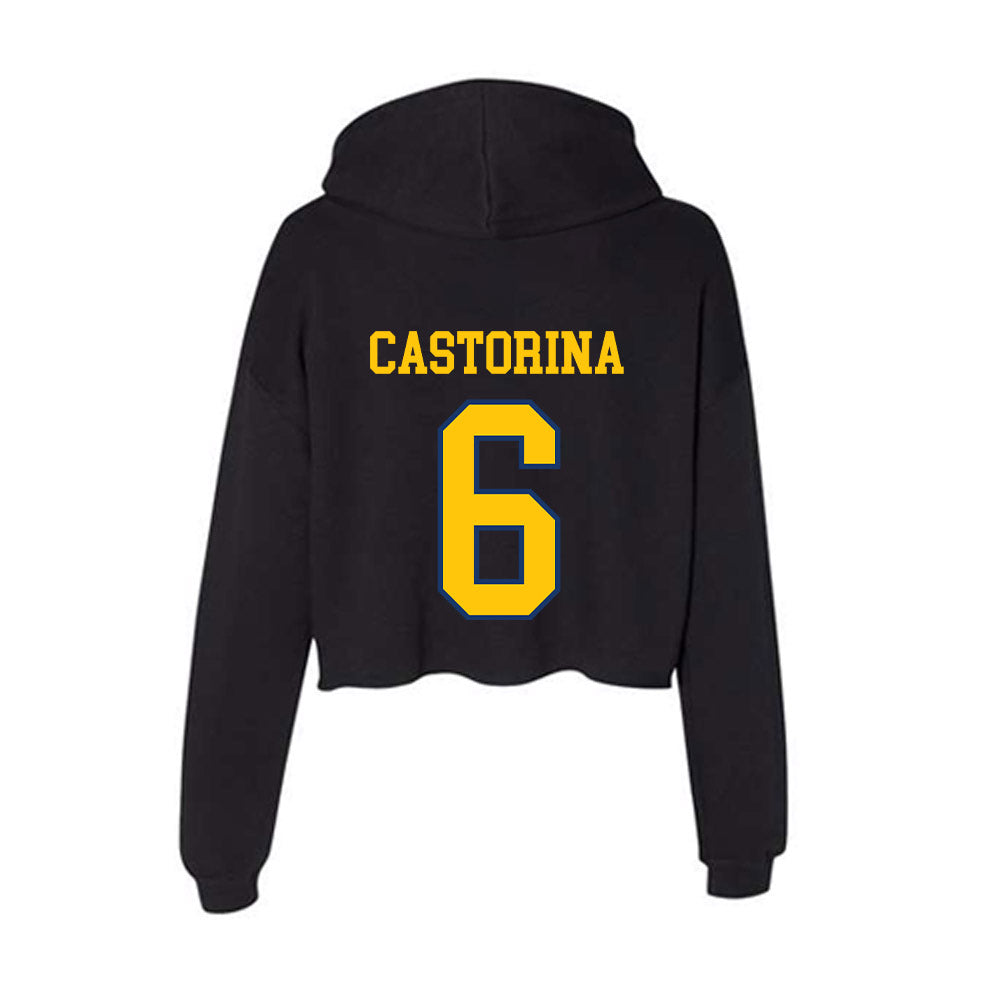 Drexel - NCAA Women's Soccer : Jessica Castorina - Women's Crop Fleece Hoodie-1