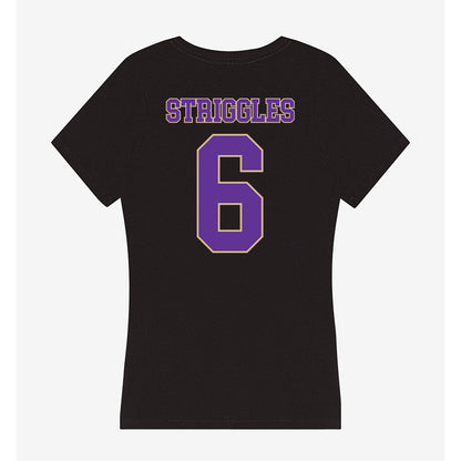 Western Carolina - NCAA Football : Marcus Striggles - Women's V-Neck T-Shirt-1