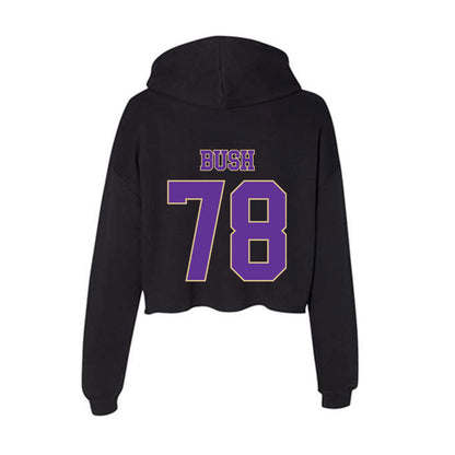 Western Carolina - NCAA Football : J'evon Bush - Women's Crop Fleece Hooded Sweatshirt-1