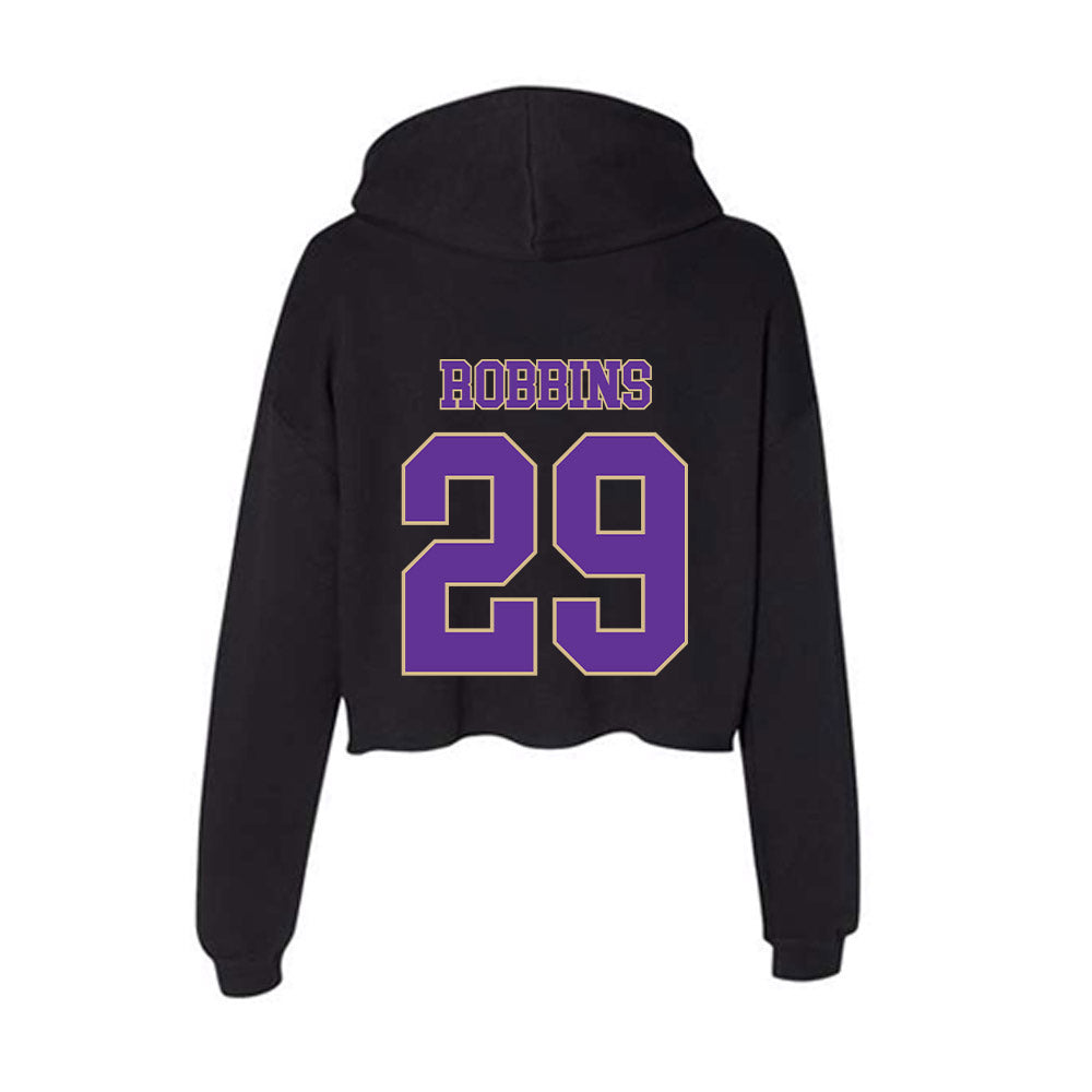 Western Carolina - NCAA Football : Christian Robbins - Women's Crop Fleece Hoodie-1