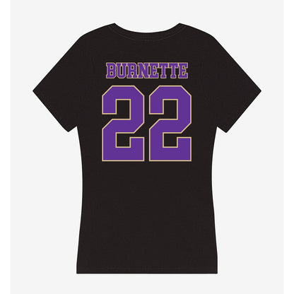 Western Carolina - NCAA Baseball : Carter Burnette - Women's V-Neck T-Shirt-1