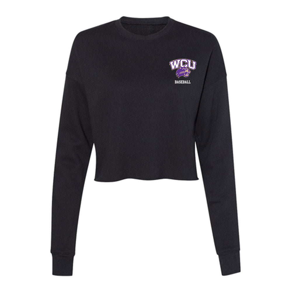 Western Carolina - NCAA Baseball : Ryan White - Women's Cropped Crew Fleece-0