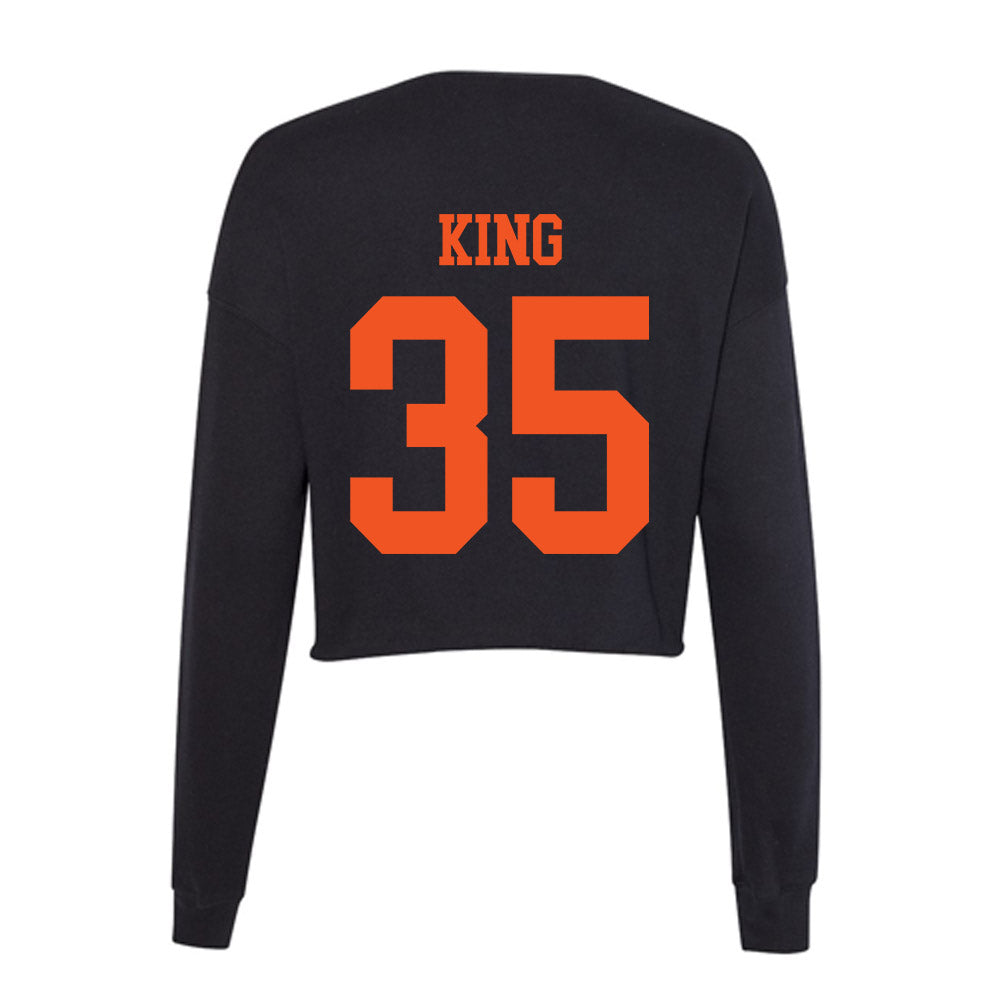 SHSU - NCAA Men's Basketball : Po Boigh King - Women's Cropped Crew Fleece-1
