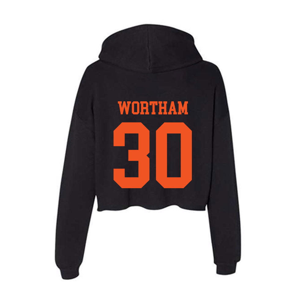 SHSU - NCAA Football : Braylen Wortham - Women's Crop Fleece Hoodie-1
