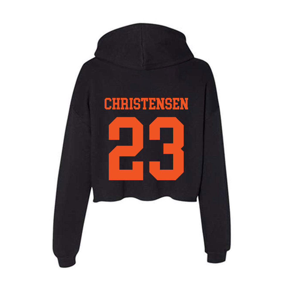 SHSU - NCAA Baseball : Brady Christensen - Women's Crop Fleece Hoodie-1
