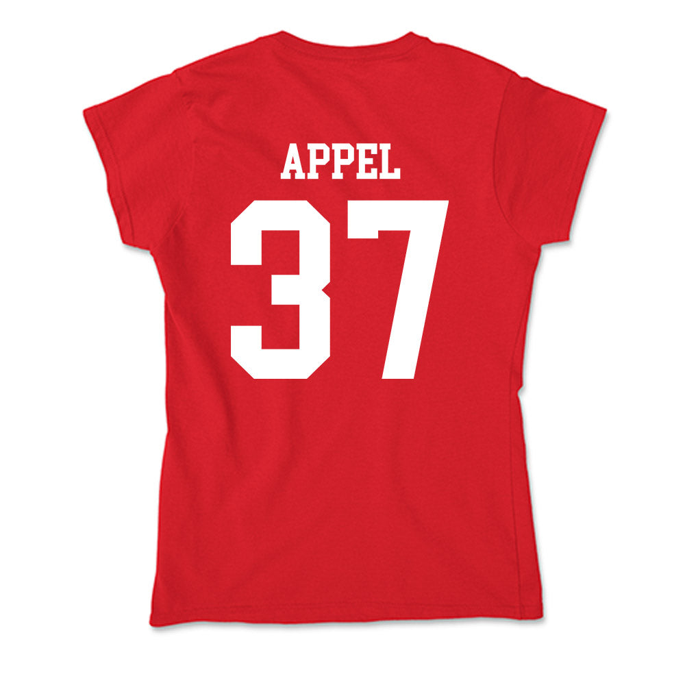 Bradley - NCAA Baseball : Brady Appel - Soft Style Women’s T-Shirt-1