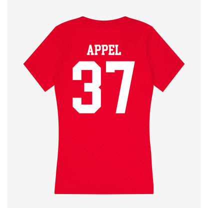 Bradley - NCAA Baseball : Brady Appel - Women's V-Neck T-Shirt-1