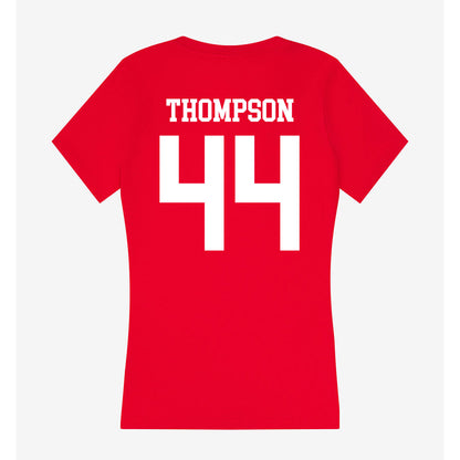 Bradley - NCAA Baseball : Gavin Thompson - Women's V-Neck T-Shirt-1