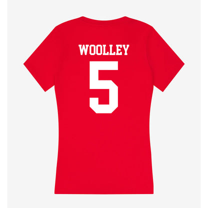 Bradley - NCAA Men's Soccer : Dom Woolley - Women's V-Neck T-Shirt-1
