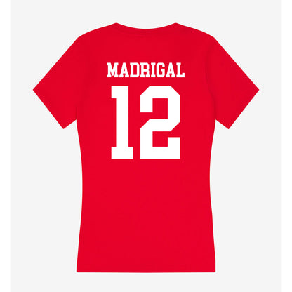 Bradley - NCAA Men's Soccer : Emilio Madrigal - Women's V-Neck T-Shirt-1
