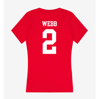 Bradley - NCAA Softball : Hailey Webb - Women's V-Neck T-Shirt-1