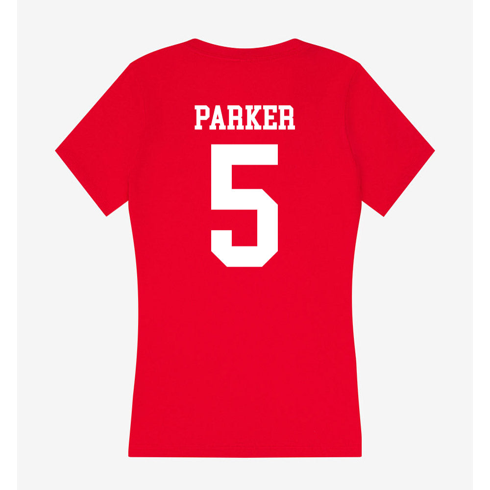 Bradley - NCAA Women's Volleyball : Chloe Parker - Women's V-Neck T-Shirt-1