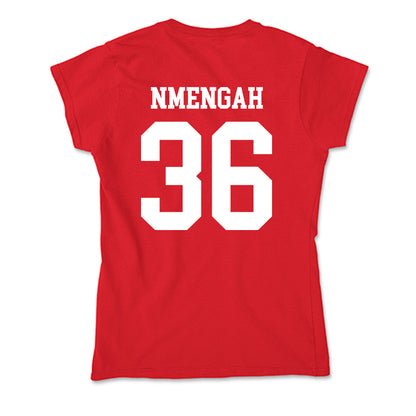 Bradley - NCAA Men's Soccer : Franc Nmengah - Soft Style Women’s T-Shirt-1