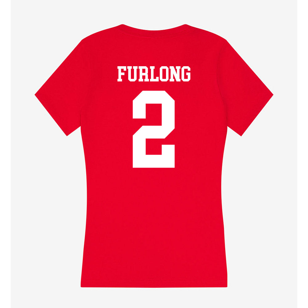 Bradley - NCAA Women's Volleyball : Gracie Furlong - Women's V-Neck T-Shirt-1