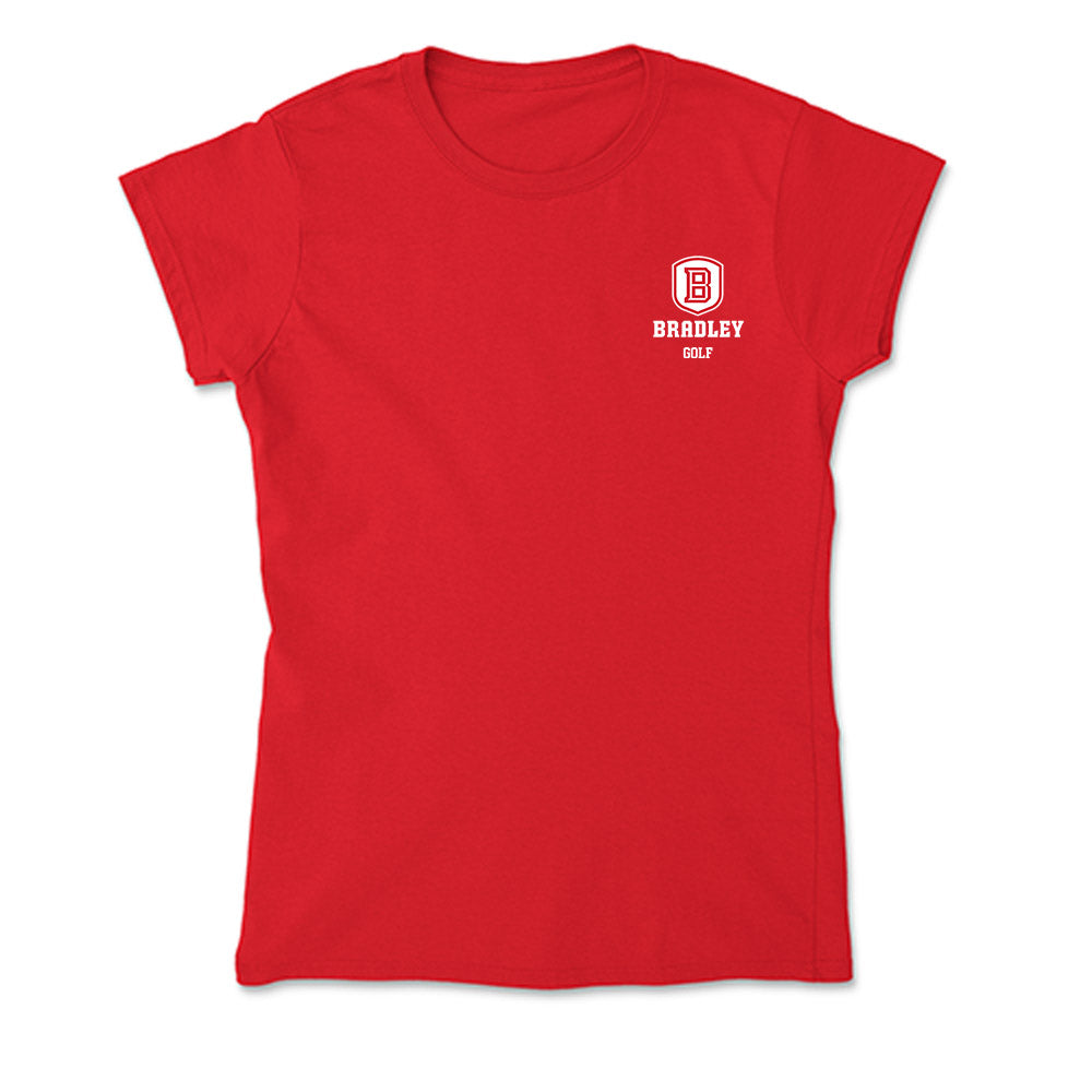 Bradley - NCAA Men's Golf : Tanner Leonard - Soft Style Women’s T-Shirt-0