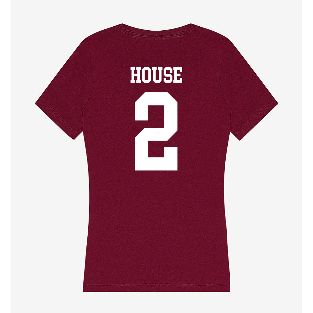 SIU Carbondale - NCAA Men's Basketball : Quelron House - Women's V-Neck T-Shirt-1