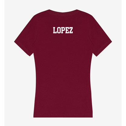 SIU Carbondale - NCAA Men's Track & Field : Jordan Lopez - Women's V-Neck T-Shirt-1