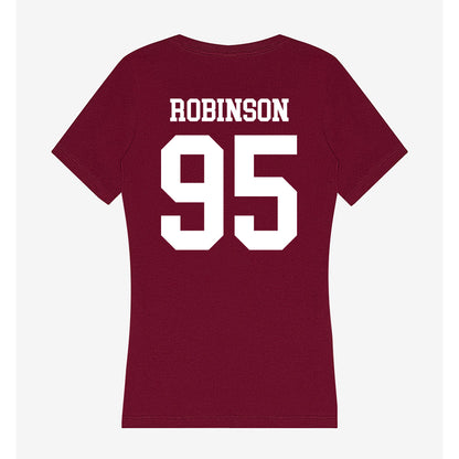 SIU Carbondale - NCAA Football : Caillou Robinson - Women's V-Neck T-Shirt-1