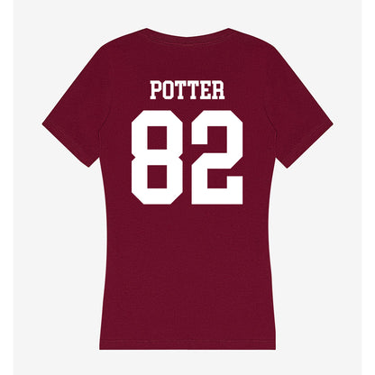 SIU Carbondale - NCAA Football : Chris Potter - Women's V-Neck T-Shirt-1