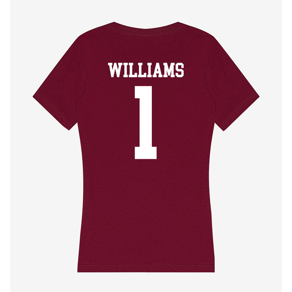 SIU Carbondale - NCAA Football : DJ Williams - Women's V-Neck T-Shirt-1