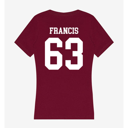 SIU Carbondale - NCAA Football : Kellen Francis - Women's V-Neck T-Shirt-1