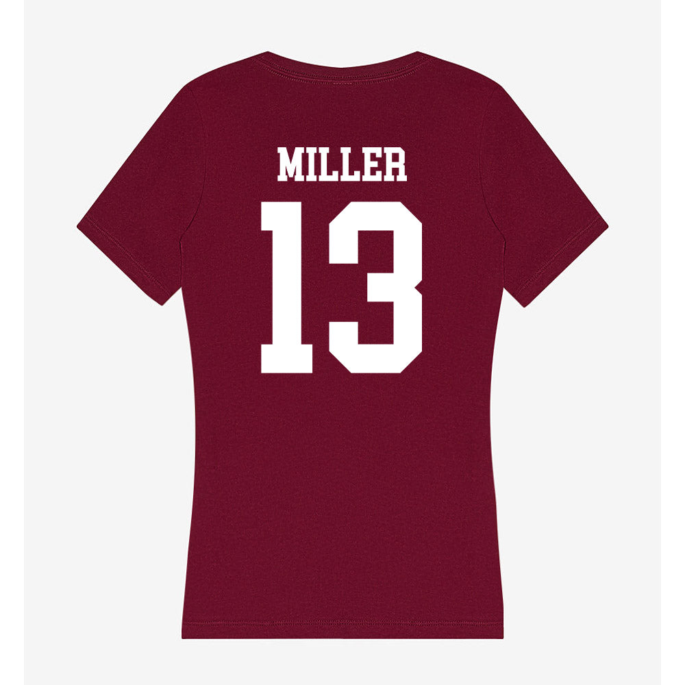 SIU Carbondale - NCAA Football : Camron Miller - Women's V-Neck T-Shirt-1
