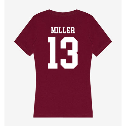 SIU Carbondale - NCAA Football : Camron Miller - Women's V-Neck T-Shirt-1